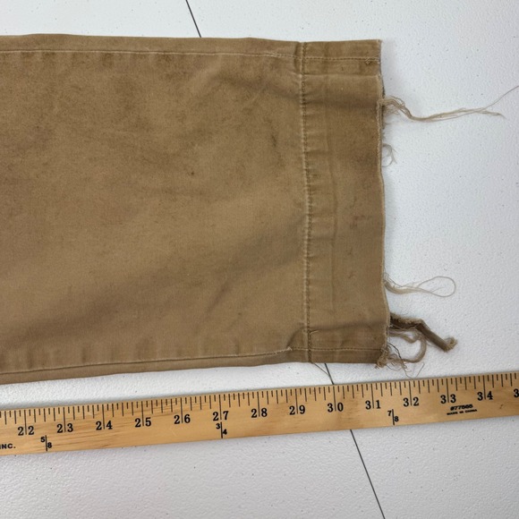 Polo Ralph Lauren Distressed Chino Pants Tan Khaki Mens 33x32 Patch Work RN41381 - Picture 7 of 14